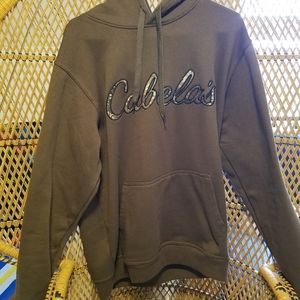 Cabela's Hooded Sweatshirt with stitched camo logo